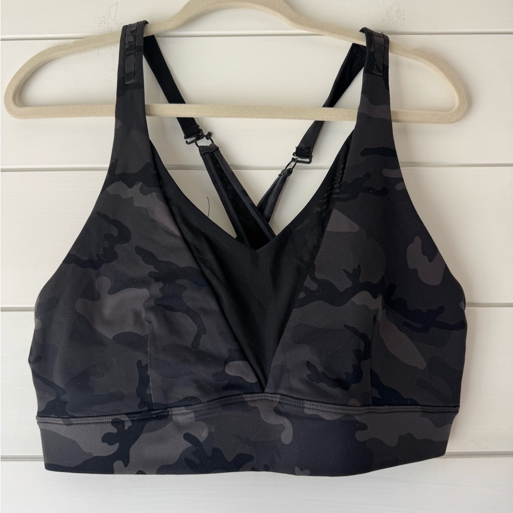 ZYIA Black Camouflage Sports Bra